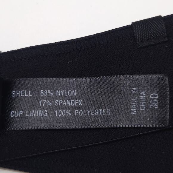 Soma Strapless Bra 36D Pure Black Underwire Full Coverage Multi Way Light Pad - Picture 5 of 5